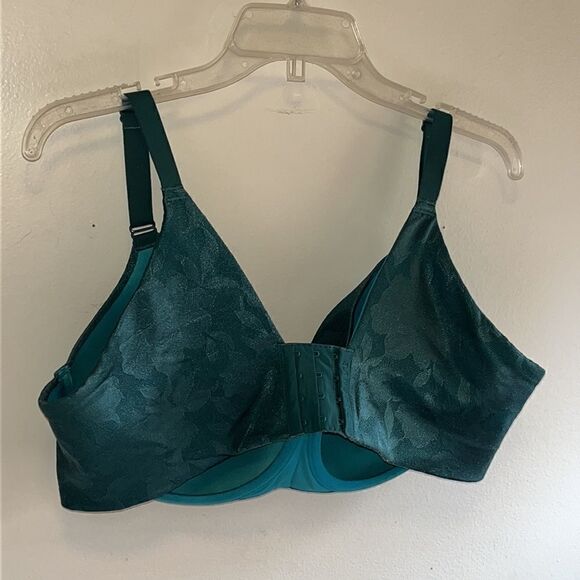 INVISIBLE LACE BACK SMOOTHER LIGHTLY LINED GREEN BALCONETTE CACIQUE BRA 40DDD - Picture 5 of 8
